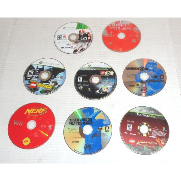 Lot of 8 Nintendo Wii & XBOX 360 Video Games Titles in Description PLEASE READ